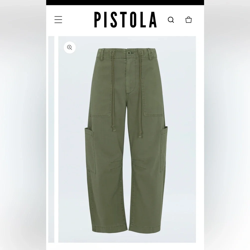 Pistola Sabrina Curved Utility Pants in Meadow - Picture 6 of 8